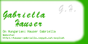 gabriella hauser business card